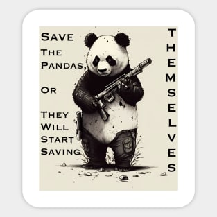 Save the pandas Sticker